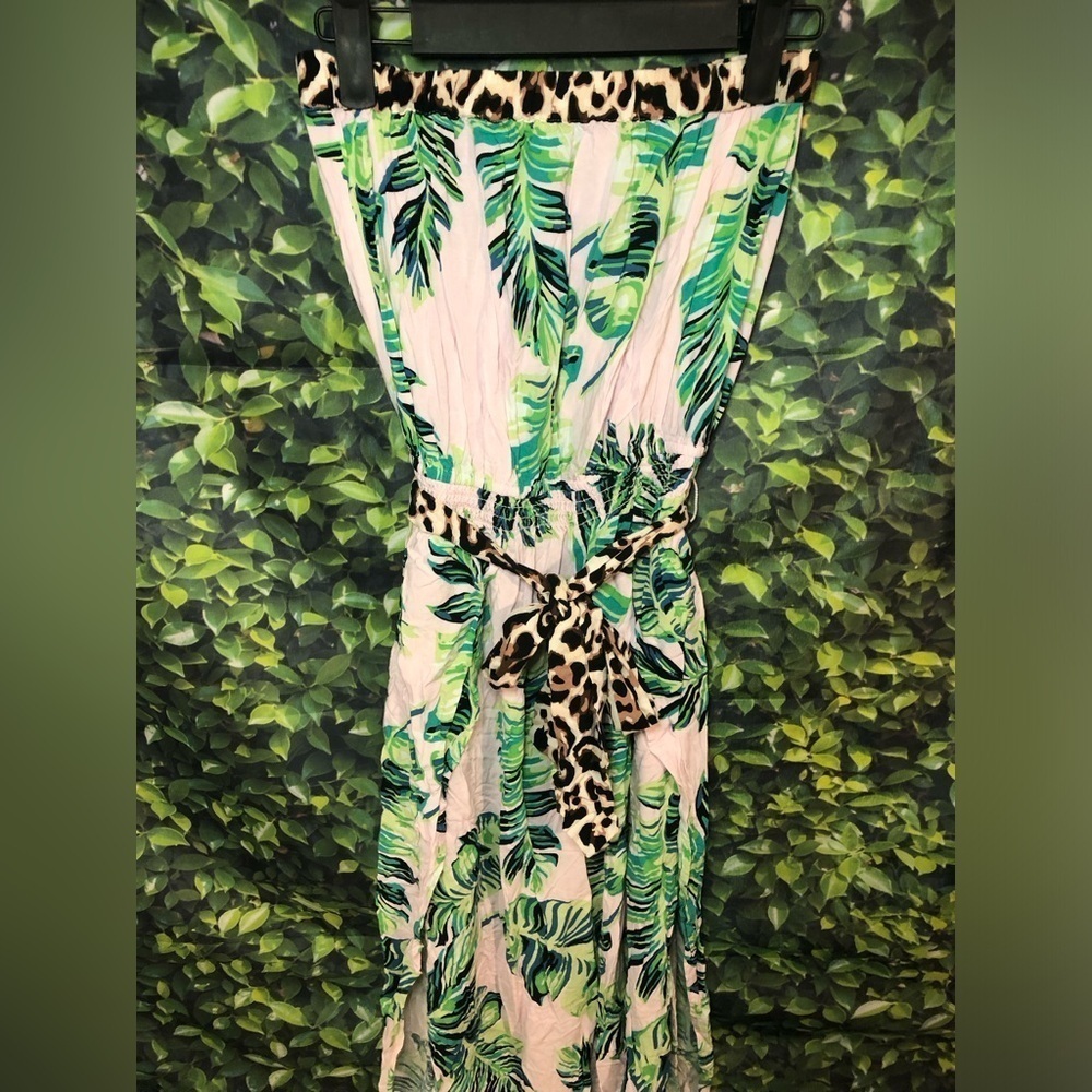 Venus Tropical Leaf Print Jumpsuit XS-S NWOT - Picture 8 of 16